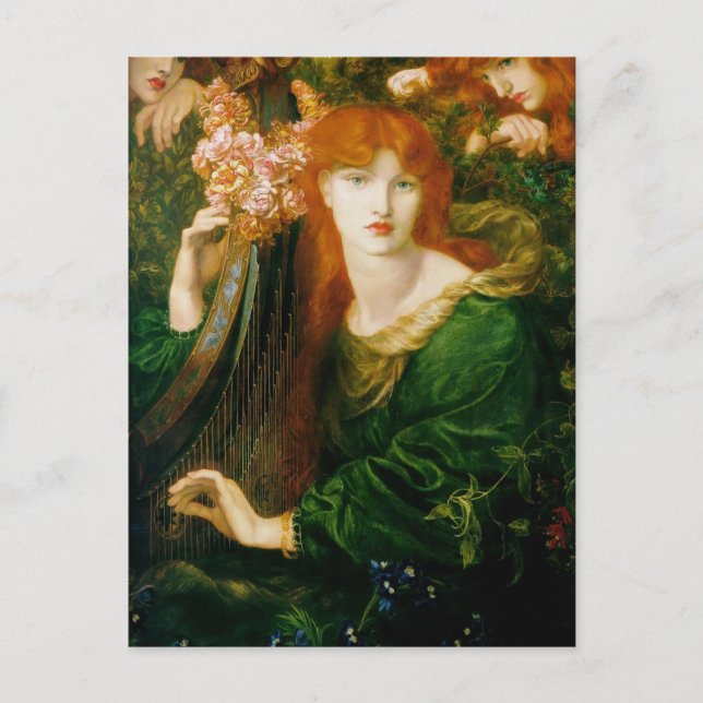 Cartão Postal Dante Gabriel Rossetti - A Garland (Frente)