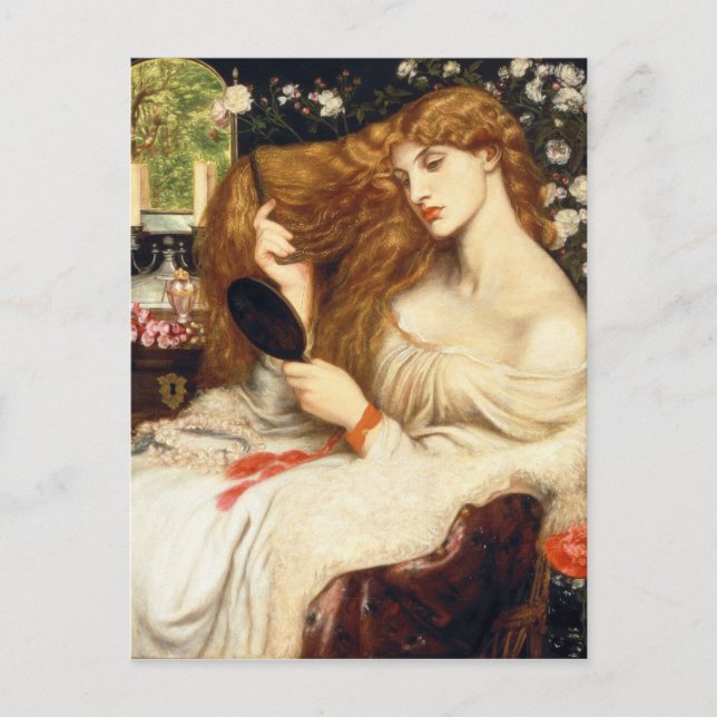 Cartão Postal Dante Gabriel Rossetti Art (Frente)