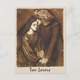 Cartão Postal Dante Gabriel Rossetti Dois amantes 1850