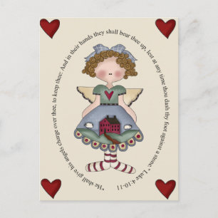 Cartão Postal Dará a seus anjos a carga sobre Thee