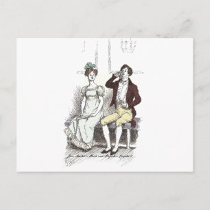 Cartão Postal Darcy Silencioso, Orgulho e Preconceito de Jane Au