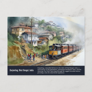 Cartão Postal Darjeeling India | Pintura por Aquarela Viagem