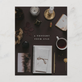 Cartão Postal Dark Academia vintage writer