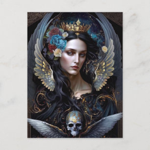 Cartão Postal Dark Queen Angel Fantasy Art