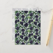 Dark rose delight, watercolor black roses print