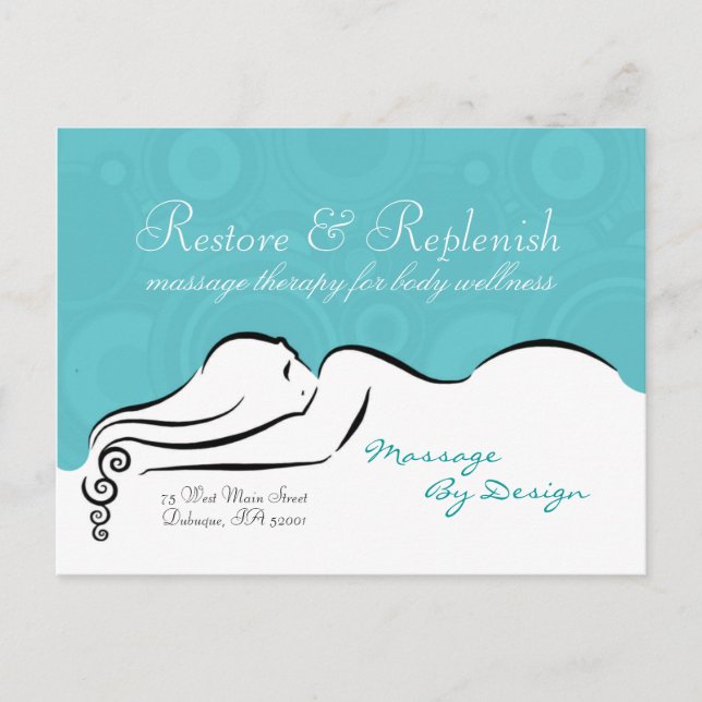 Cartão postal Darla [azul spa] (Frente)