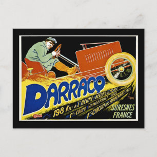 Cartão Postal Darraco Vintage Race Car - Suresnes França