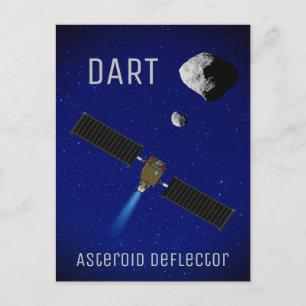 Cartão Postal DART Asteroide Defletindo espaçonave