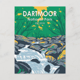 Cartão Postal Dartmoor National Park Becky Falls Inglaterra