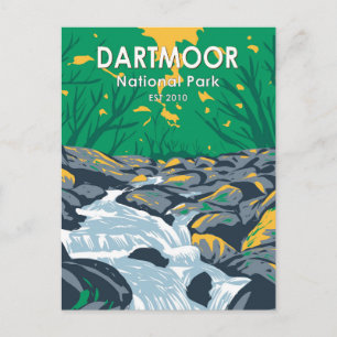 Cartão Postal Dartmoor National Park Becky Falls Inglaterra