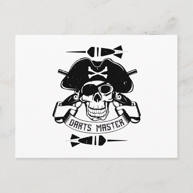 Cartão Postal Darts - Darts Master Skull (Frente)