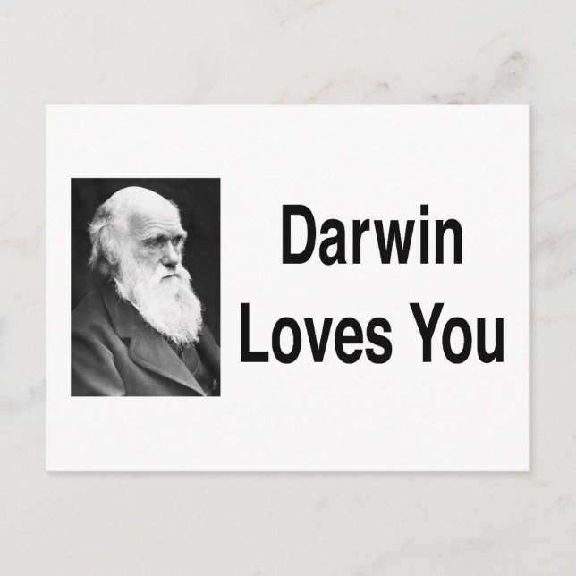 Cartão Postal Darwin ama você 2 (Frente)