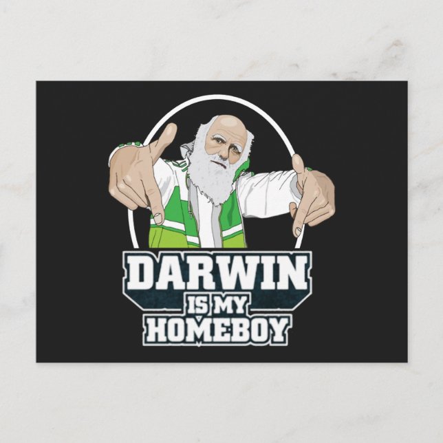 Cartão Postal Darwin É Meu Ficar em casa (Cor Do Cheio) (Frente)