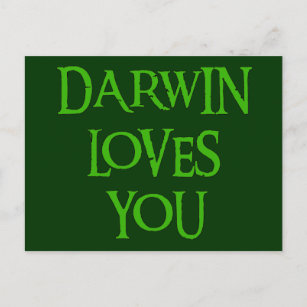 Cartão Postal Darwin te ama