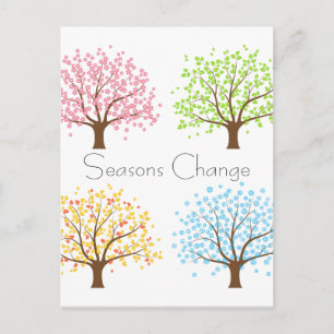 Cartão postal das árvores de inverno do outono de