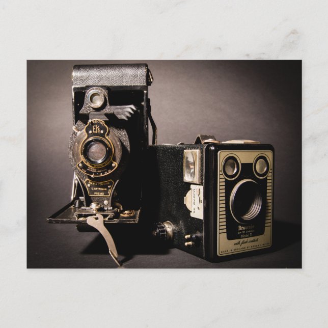 cartão postal das câmaras de vintage (Frente)