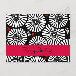 Cartão postal das flores brancas pretas