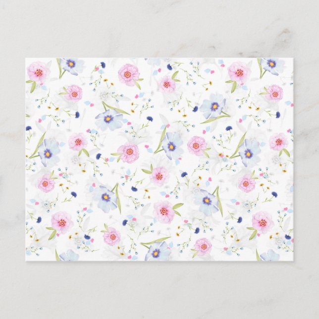 cartão postal das flores de primavera (Frente)