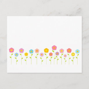 Cartão postal das flores pastel