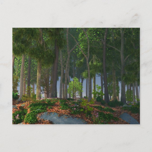 Cartão postal das folhas de verão (Frente)