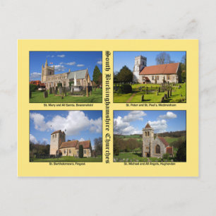 Cartão Postal das Igrejas de Buckinghamshire