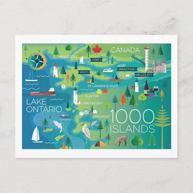 Cartão postal das Ilhas 1000 (Frente)