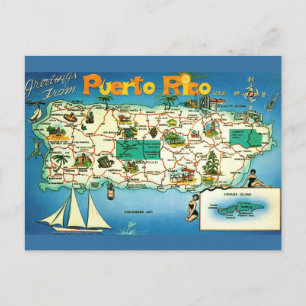Cartão postal das Ilhas Vieques de Porto Rico