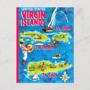 Cartão Postal das Ilhas Virgens Americanas