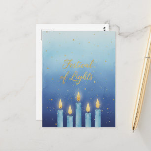 Cartão postal das Luzes de Hanukkah