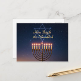 Cartão postal das Luzes de Hanukkah