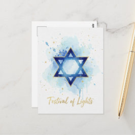 Cartão postal das Luzes de Hanukkah