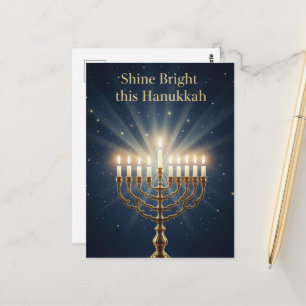 Cartão postal das Luzes de Hanukkah
