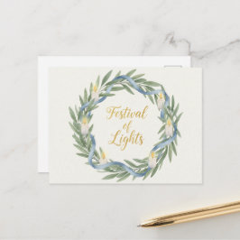 Cartão postal das Luzes de Hanukkah