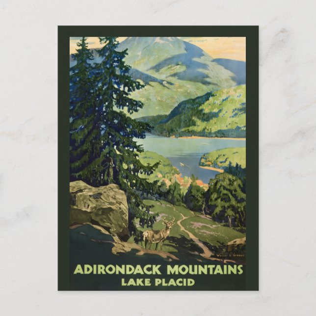 Cartão Postal das Montanhas Adirondack (Frente)