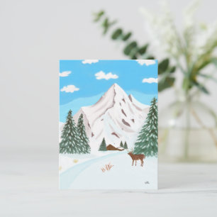 Cartão Postal das Montanhas Nevadas