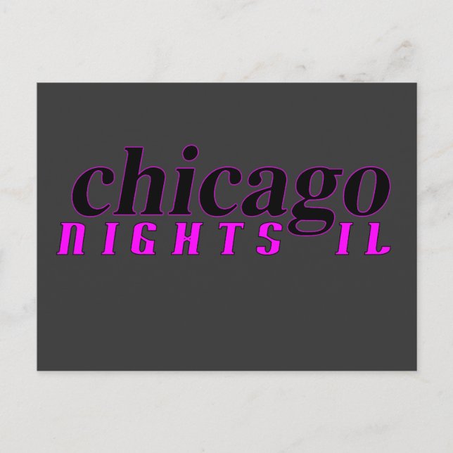 Cartão postal das Noites de Chicago (Frente)