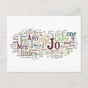 Cartão postal das palavras de Little Women de Alco