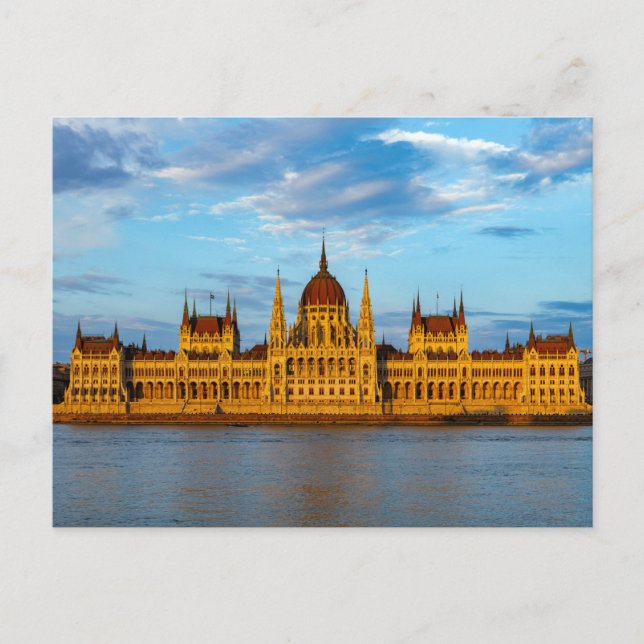Cartão Postal Das Parlamentsgebäude em Budapeste e der Donau Pos (Frente)