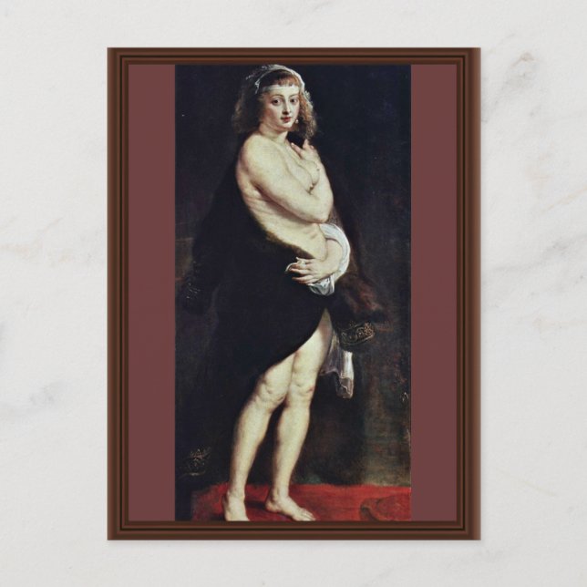 Cartão Postal Das Pelzchen (Retrato De Hélène Fourment) Apresent (Frente)