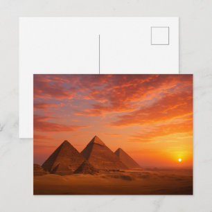 Cartão postal das Pirâmides Sunset