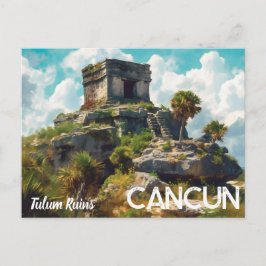 Cartão postal das ruínas de Tulum Cancun 