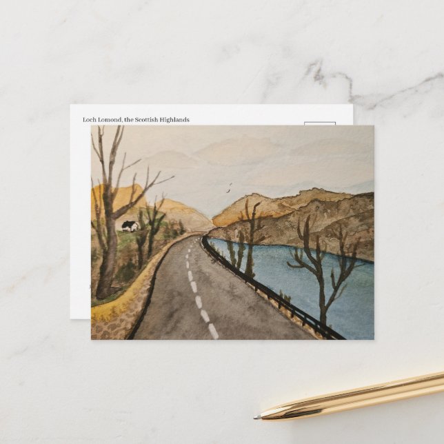 Cartão Postal das Terras Altas da Escócia (Frente/Verso In Situ)