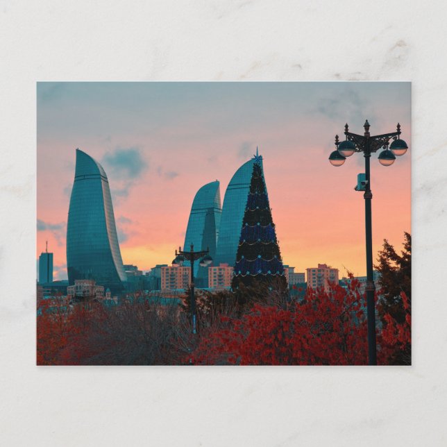 Cartão postal das torres de Baku (Frente)