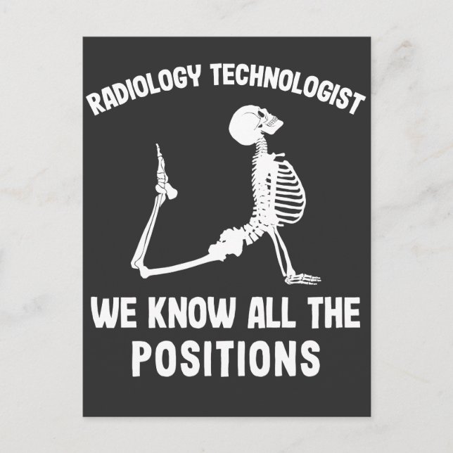 Cartão Postal Data A Rad Tech Radiologist Skeleton Radiology (Frente)