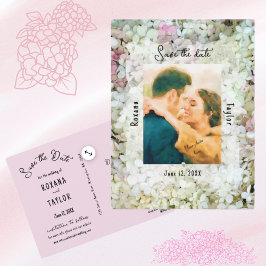 Cartão Postal Data de Salvamento da Foto de Casamento de Hydrang