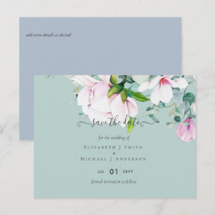 Cartão Postal Datas de Salvamento do Casamento Eucalyptus de Mag