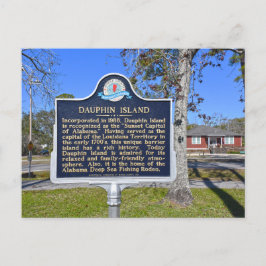 Cartão Postal Dauphin Island, Alabama, signo histórico