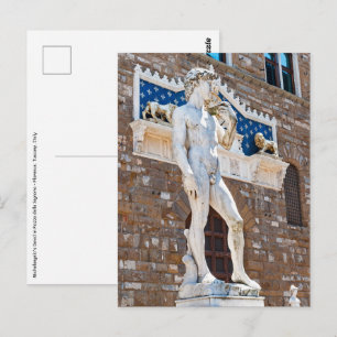 Cartão Postal David de Michelangelo - Florença, Toscana, Itáli