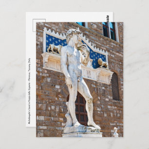 Cartão Postal David de Michelangelo - Florença, Toscana, Itália