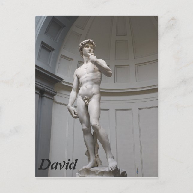 Cartão Postal David por Michelangelo - Florença (Frente)